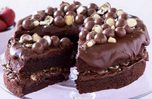 Čokoládový piškótový koláč